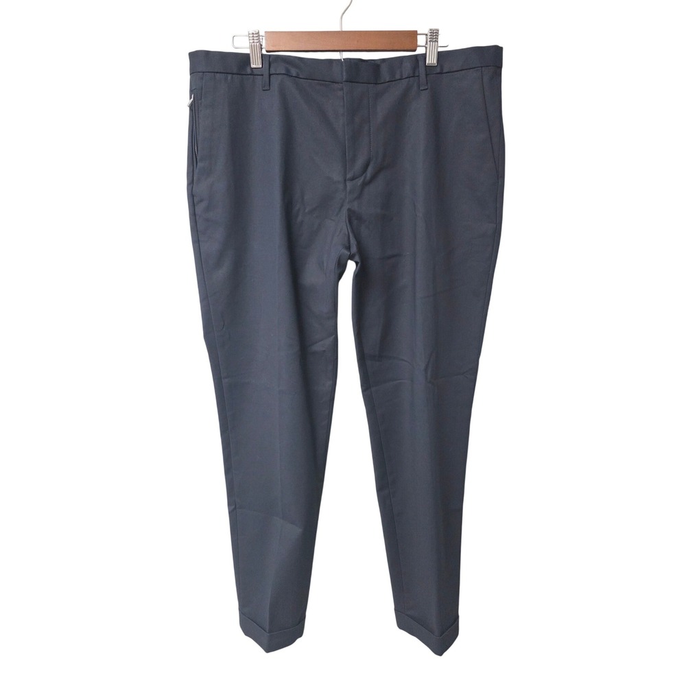 Emporio Armani Navy Pants Men 54 Black Luxury‎ Designer Formal Business Slim Fit